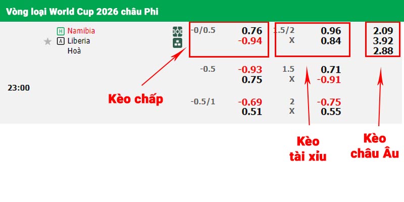 Nhận định soi kèo Vòng loại World Cup 2026 Châu Phi Namibia với Liberia