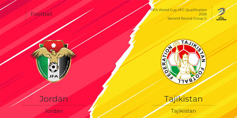 Nhận định Jordan với Tajikistan - Trận Cầu 6 Điểm (0h30-7/6)